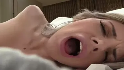 Blonde College Cutie Nicole's Intense Deepthroat and Rough Pounding