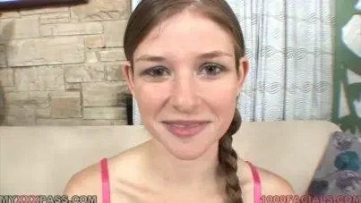 Lara Brookes' Explosive Facial Finish After Intense Blowjob