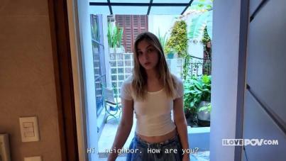 Blonde Neighbor Keila Bassi's Steamy POV Oral Tease