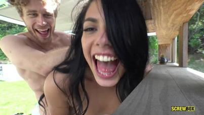 Fiery Brunette Gina Valentina's Intense Hardcore Ride