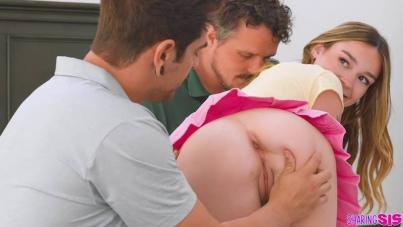 Sharing Della Cate's Sweet Teen Blonde Threesome Bliss