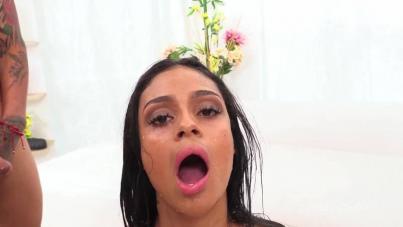 Breiny Zoe's Intense First DAP: Wild 6-on-1 Gangbang with Pissing, BDSM Domination, and Filthy Swallows