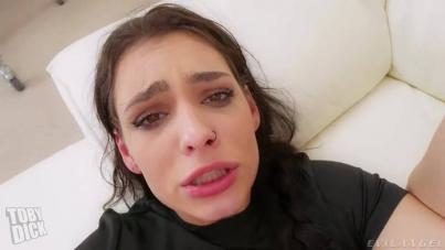 Brunette Alexa Throat's Intense Anal Deepthroat Adventure