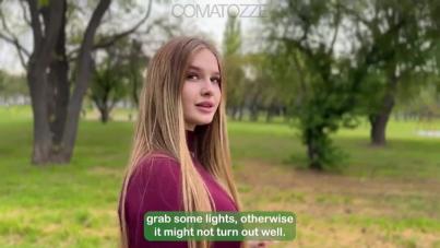 Comatozze Deepthroats Stranger on Train Before Missionary Pounding and Explosive Squirt