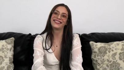 Amateur Casting Couch Audition: Busty Stella Struggles with Monster Cock