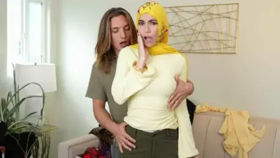 Venus Valencia Teaches Stepmom's Hardcore Fuck Lessons to Horny Hijabi Friend