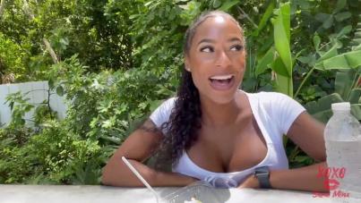 Ebony Goddess Sarai Minx's Steamy POV Car Fuck Adventure