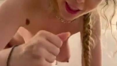 Lena Paul Deepthroat Devotion and Golden Piss Play in Mature POV