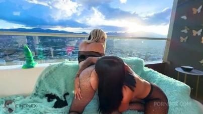 Latina Sluts Fisting Each Other with Huge Dildos Before Sharing a Massive BBC