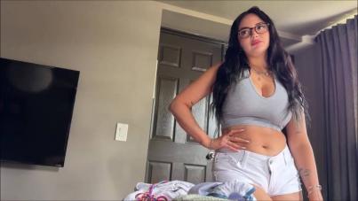 Big Tits Latina Stepsister Gives Steamy POV Blowjob And Takes A Massive Cumshot