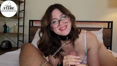 Ellie Nova Takes a Rough Creampie in Glasses and Cowgirl