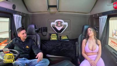 Blonde MILF Wife Sneaks Away for BBC Truck Facial and Hardcore Blowjob