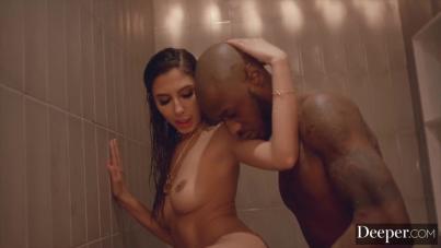 Stunning Blonde MILF Takes Every Inch of BBC in Steamy Bathroom Blowjob