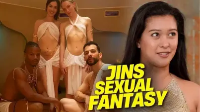 Greek Goddess Jin Taylor's Wild Threesome Fantasy: Anal, DP & Strap-On Action