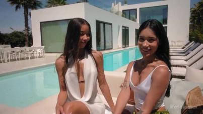 Brunette Beauties Unite for a Steamy Threesome POV Experience