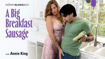 MILF Stepmom Serves Up a Massive Morning Sausage for Breakfast
