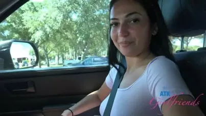 Sarasota Car Sex with Mira Luv: Big Tits Brunette Gets Fucked Outdoors in POV