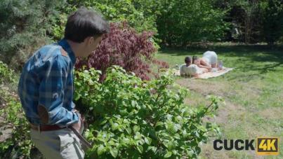Passionate Outdoor Kissing Session Turns Into Cuckold Fantasy
