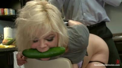 Submissive Housekeeping Slut Gets Double Anal Destruction
