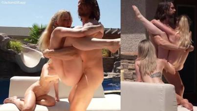 Busty MILF Gets Her Big Ass Gaped Hard in Interracial Threesome Creampie
